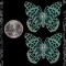 Verdigris Finished Brass Filigree Butterfly Pendants - Set of Two - V-P14